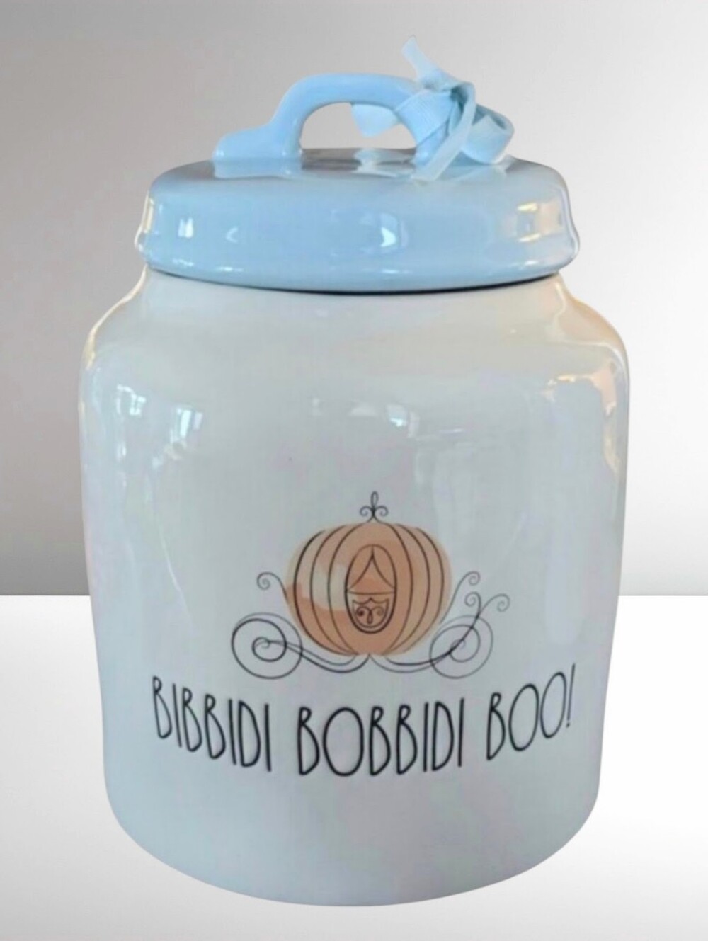 NEW Rae Dunn Disney Cinderella "Bibbidi Bobbidi Boo" Canister/Cookie Jar